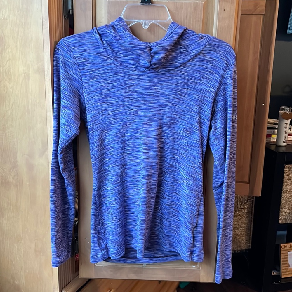 Columbia. Medium hooded sweatshirt purple/multi colored.